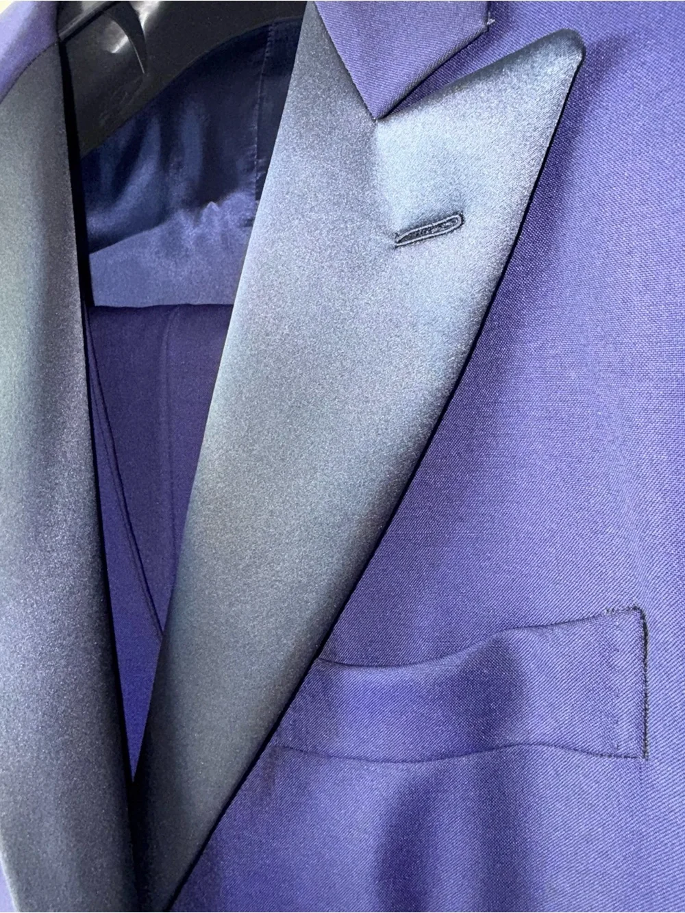 CARUSO Full Canvas Blue Wool-Mohair Tuxedo MANON 42R (Eu 52) Made In Italy Suit